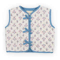 the new society - Clavel Floral Pattern Sleeveless Vest | Ecru