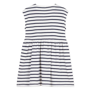 Petit Bateau - Striped Sleeveless Dress | White