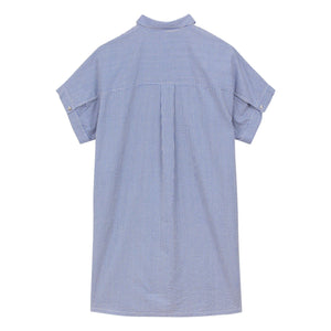 a.p - Cotton Gingham Shirt Dress | Blue Vichy Cotton
