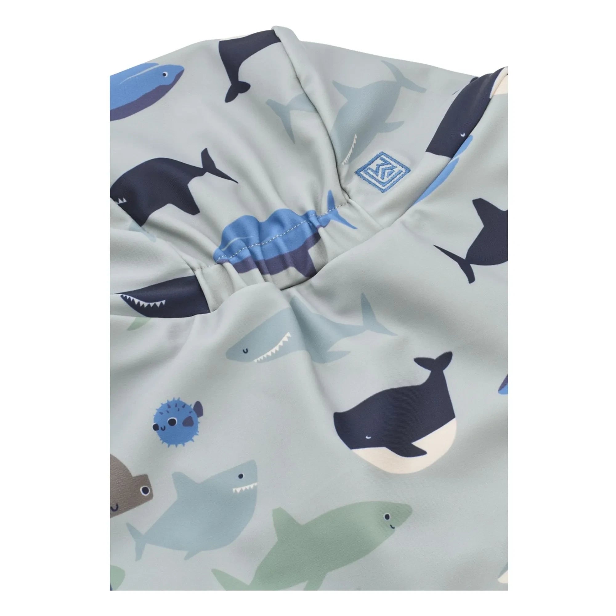 Liewood - Cecilia Sharks UV Protection Hat | Gray Blue