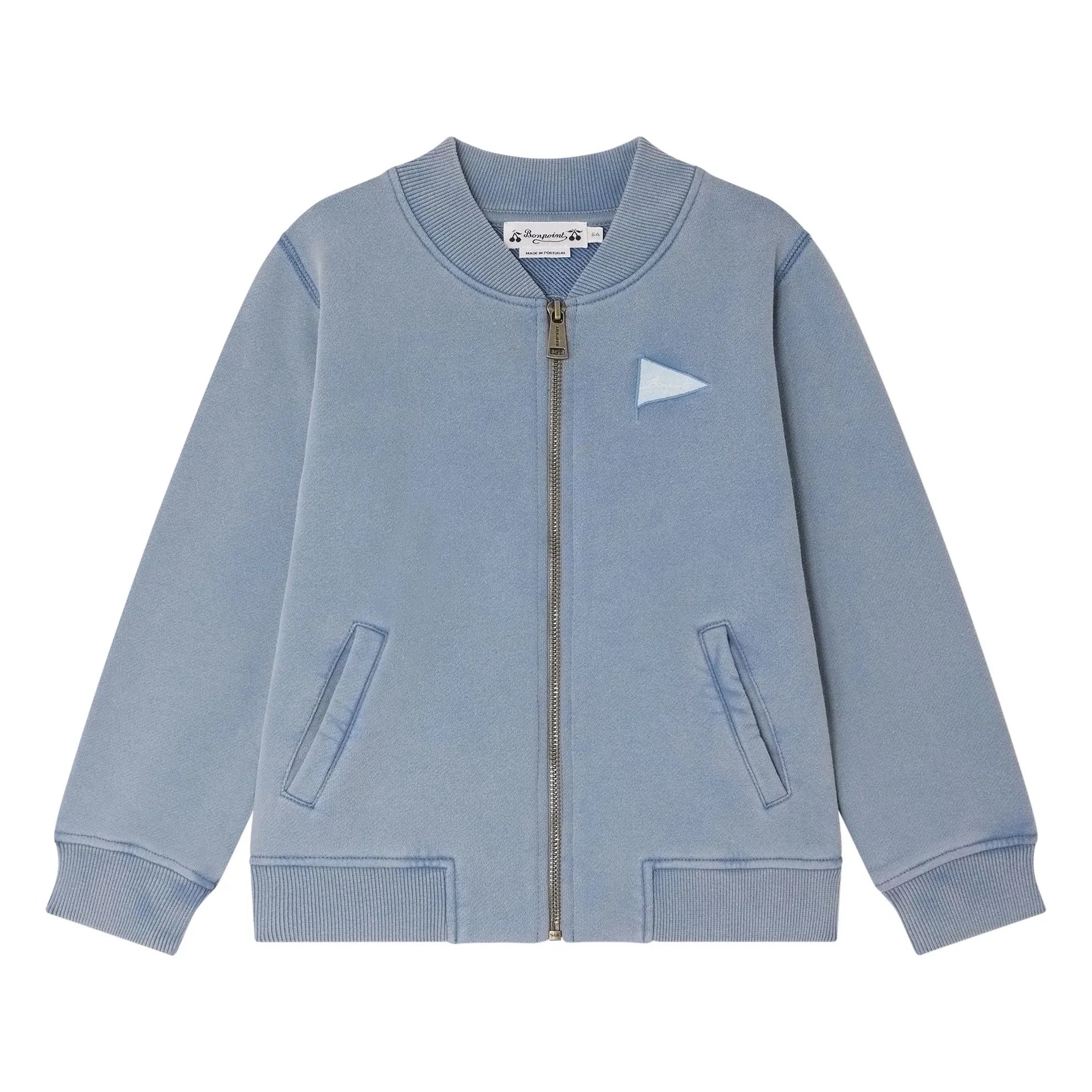 Bonpoint - Loreto Organic Cotton Bomber Jacket | Azure Blue