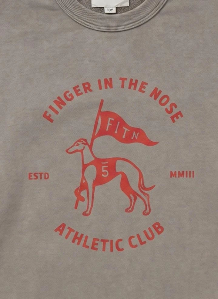 Finger in the nose - Blow Athletic Club Organic Cotton Sweatshirt | Gray