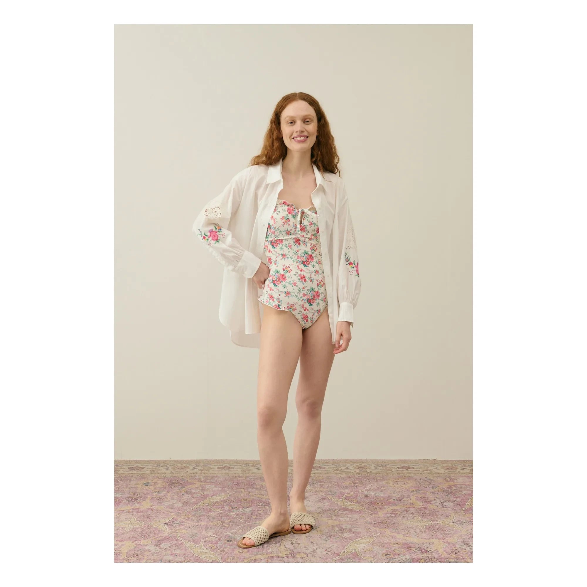 Louise Misha - Recycled Fiber One-Piece Swimsuit - Women's Collection | Cream