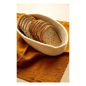 Muskhane - Felt Storage Basket | Ecru