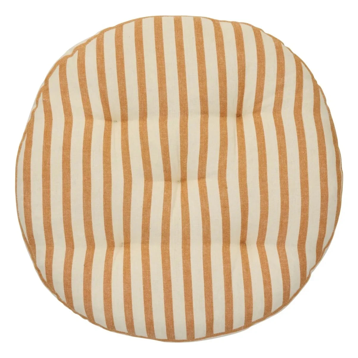 Madam Stoltz - Striped Cotton Chair Cover | Yellow
