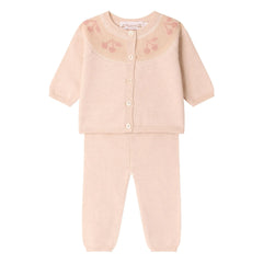 Bonpoint - Jenny Laine Cardigan and Pants Set | Light Pink