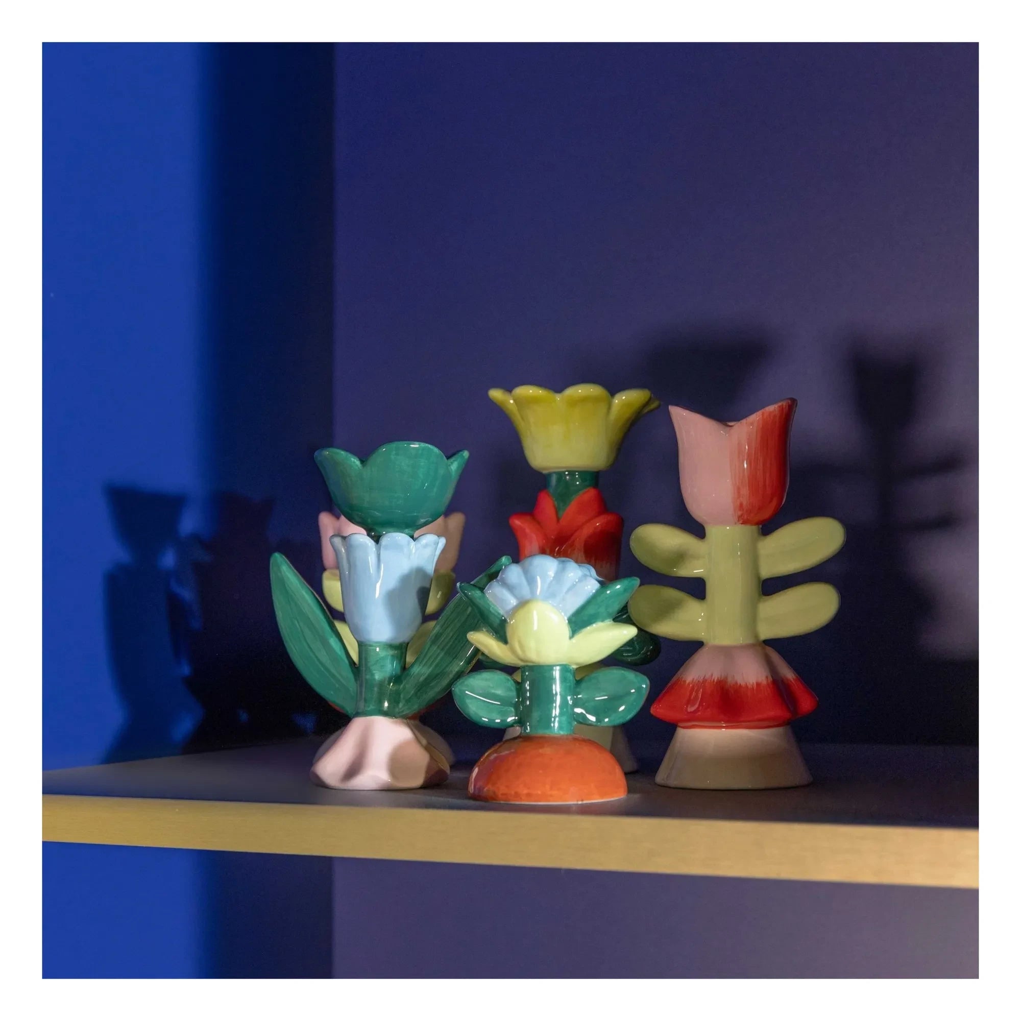 &Klevering - Blume şamdan | Yeşil