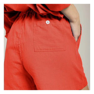 Maison Saint Julien - Short Cap d'Antibes Cotton Voile | Coral