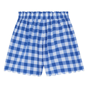 Tartine et Chocolat - Embroidered Top and Checked Shorts Set | Royal Blue
