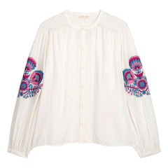 Louise Misha - Jeanne organic cotton blouse | White