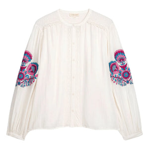 Louise Misha - Jeanne organic cotton blouse | White