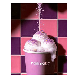 Nailmatic Kids - Renkli, çıtırdayan banyo tuzları - 60 g | Mor