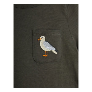 Mini Rodini - Seagull T-Shirt Organic Cotton | Black