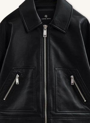 Anine Bing - Assan Leather Jacket | Black