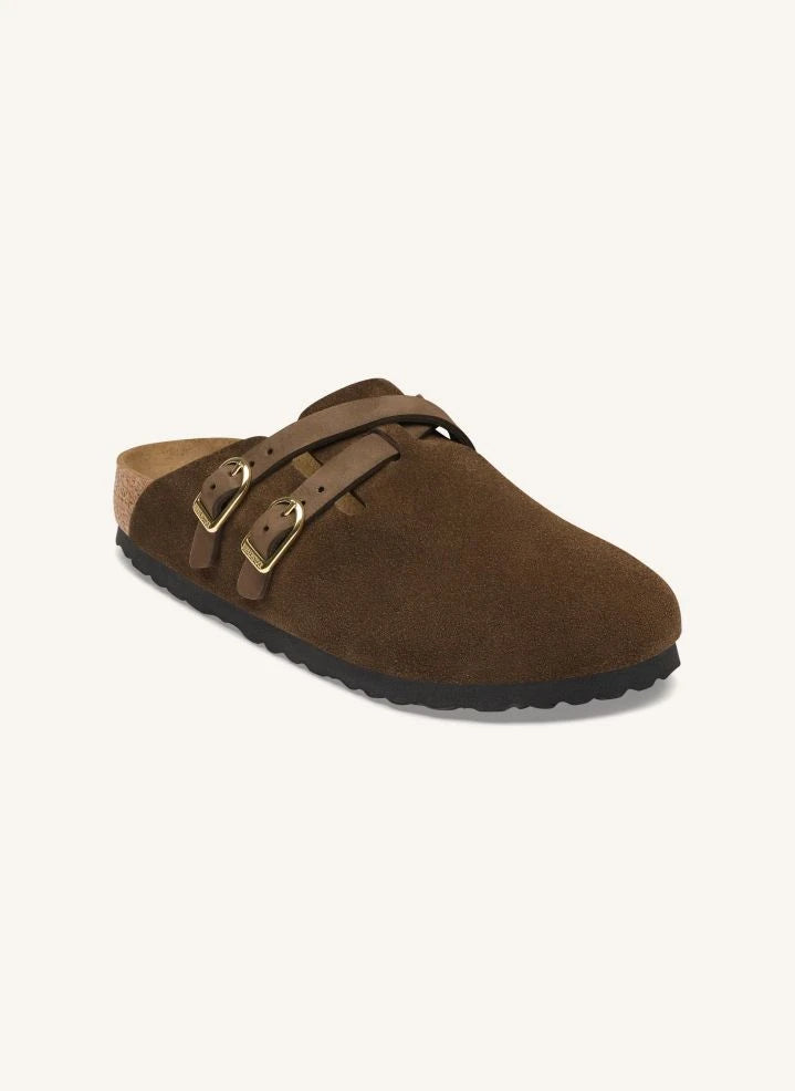 BIRKENSTOCK - Blair Suede Slippers | Dark Brown