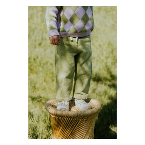 Yuki - Organic velvet pants | Olive