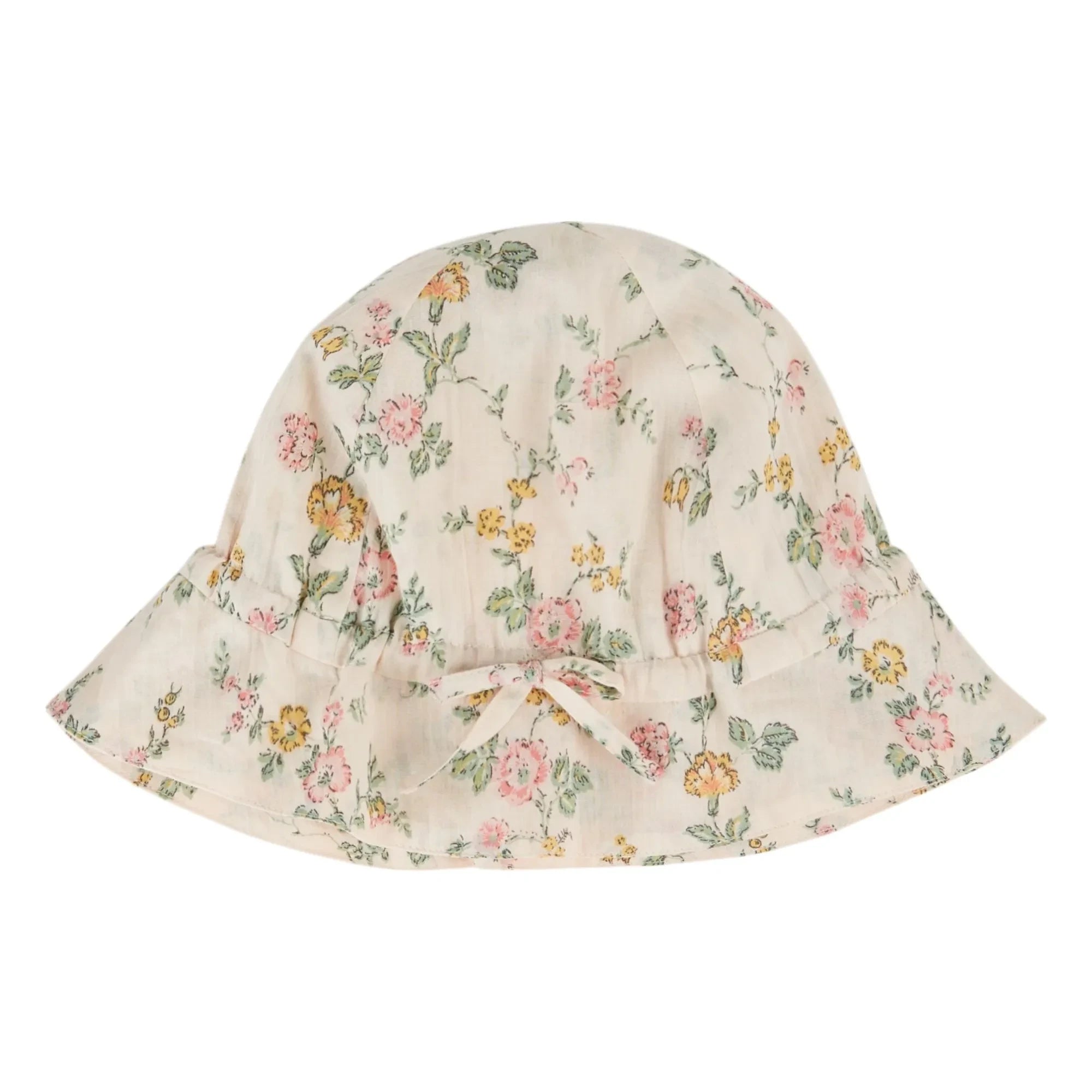 Emile et Ida - Organic Cotton Floral Hat | Light Pink