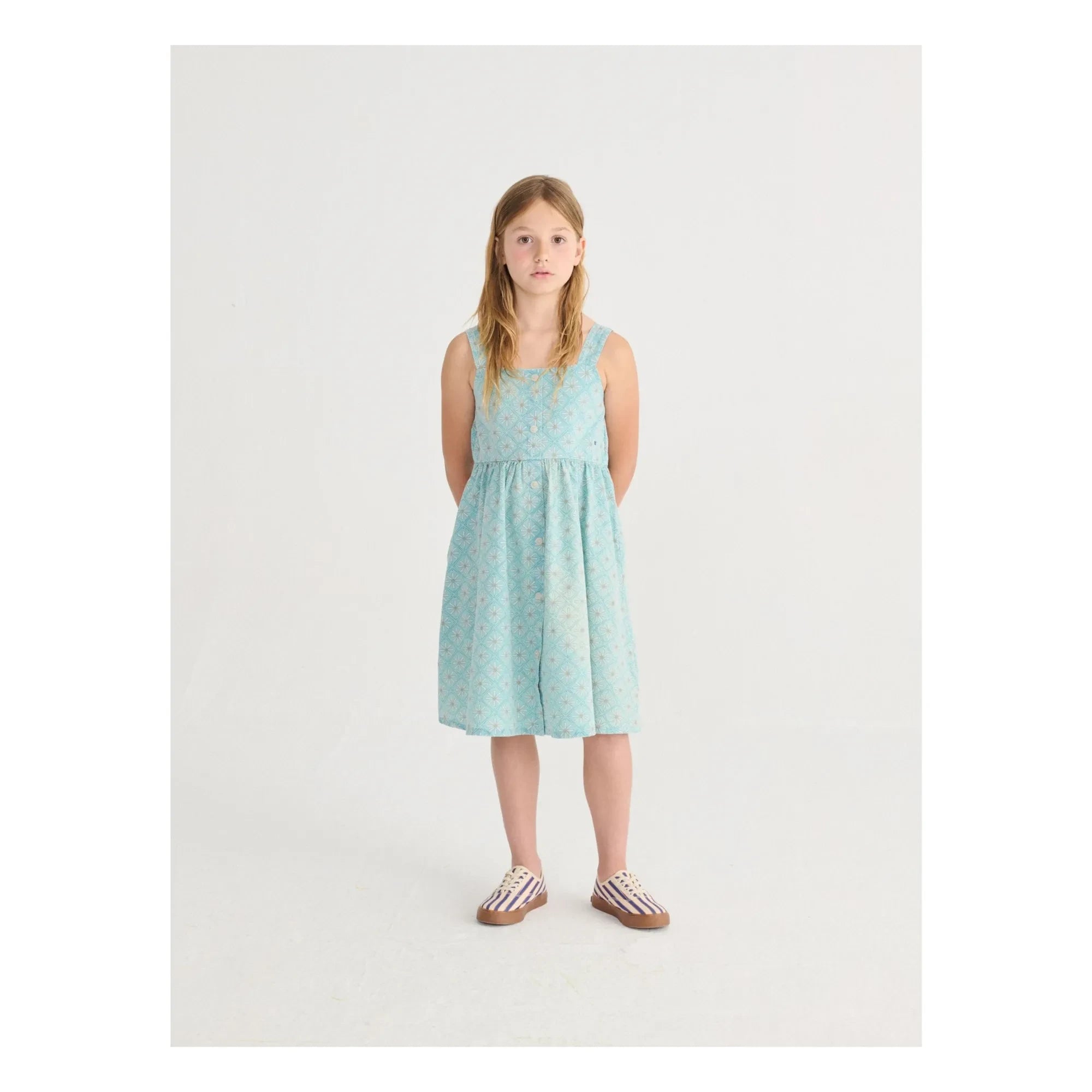 Bobo Choses - Organic Cotton Daisy Dress | Light Blue