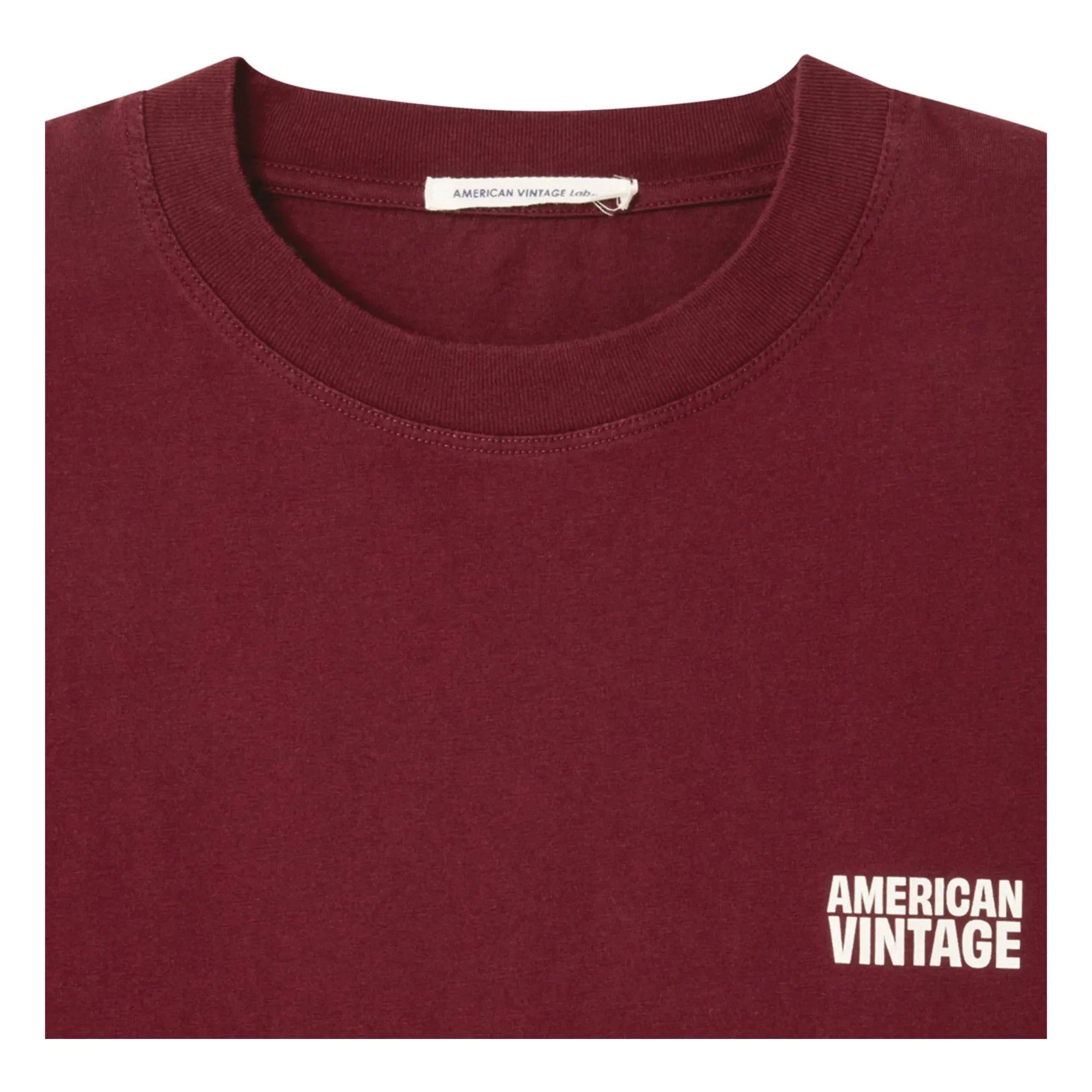 American Vintage - Gixy crew neck T-shirt | Burgundy