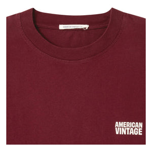 American Vintage - Gixy crew neck T-shirt | Burgundy