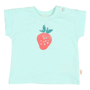 Búho - Çilek Organic Cotton Baby T-Shirt | Aqua