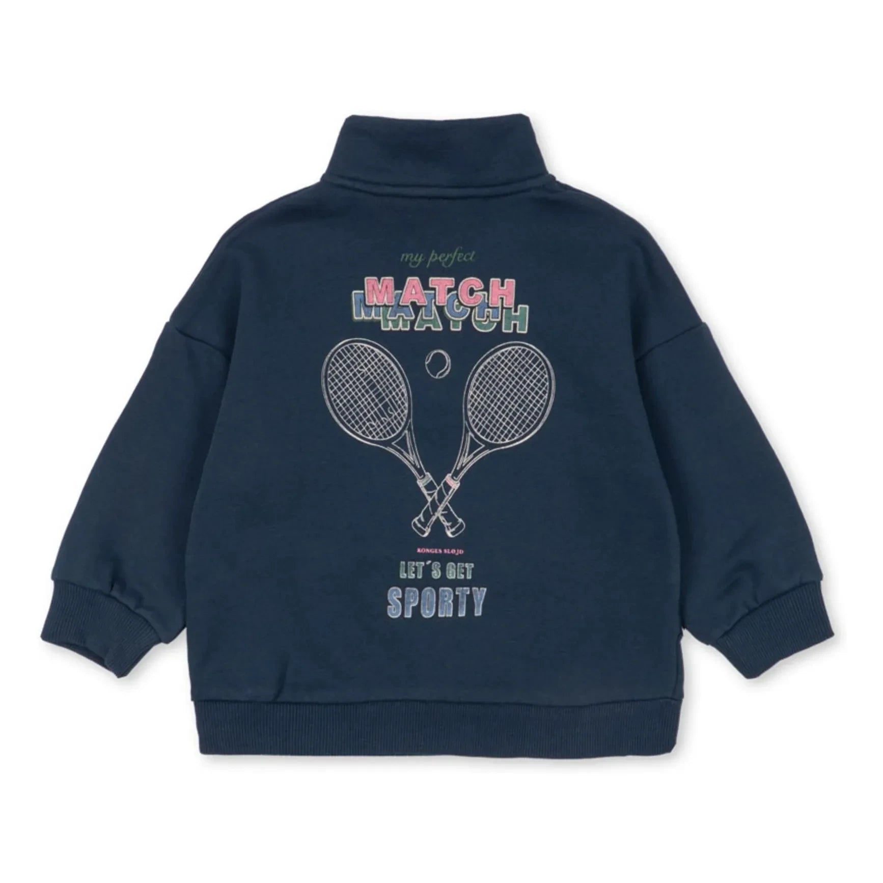 Konges Sløjd - Lou Organic Cotton Fleece Zip-Up Sweatshirt | Dark Blue
