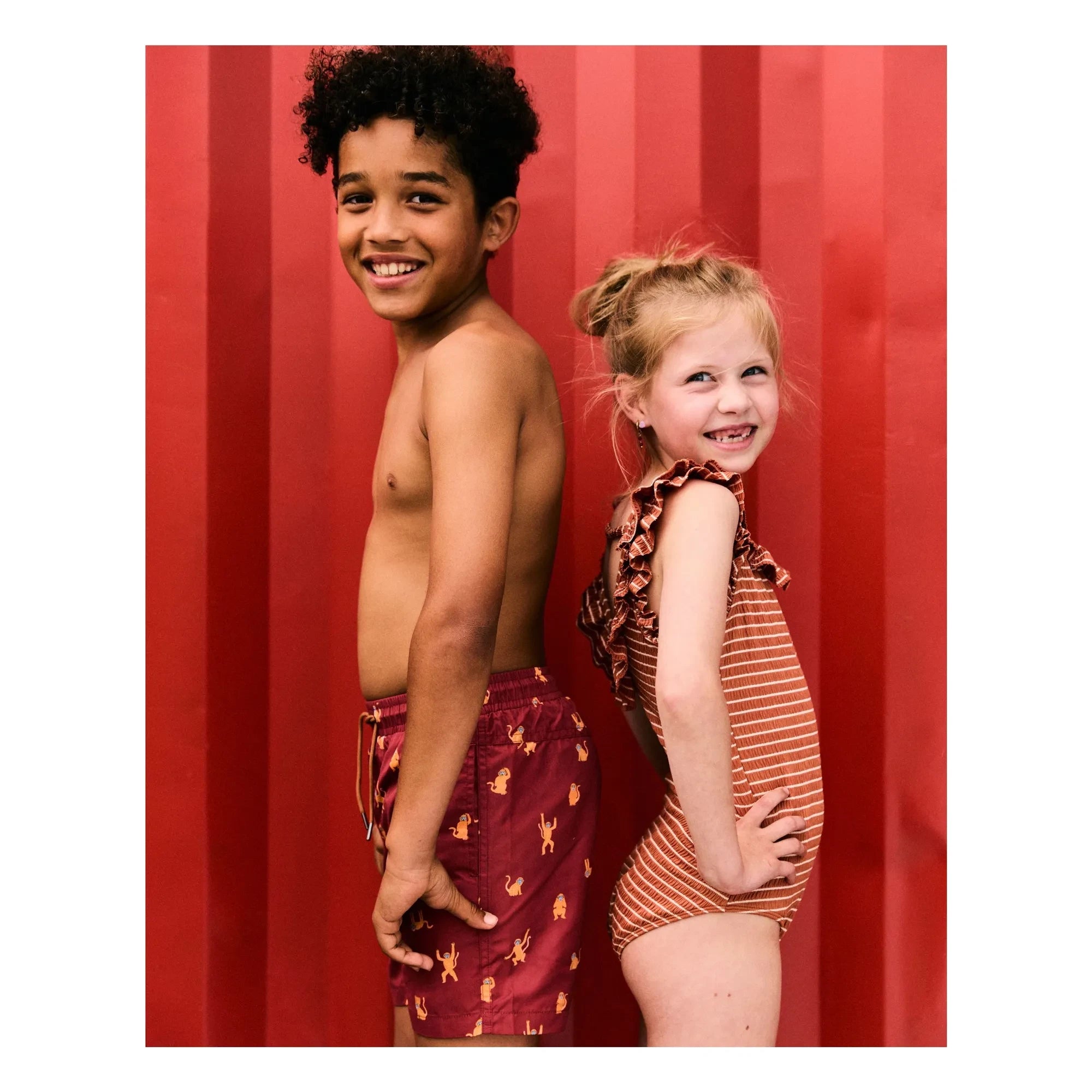 Beachlife - Monkey Bath Shorts | Burgundy