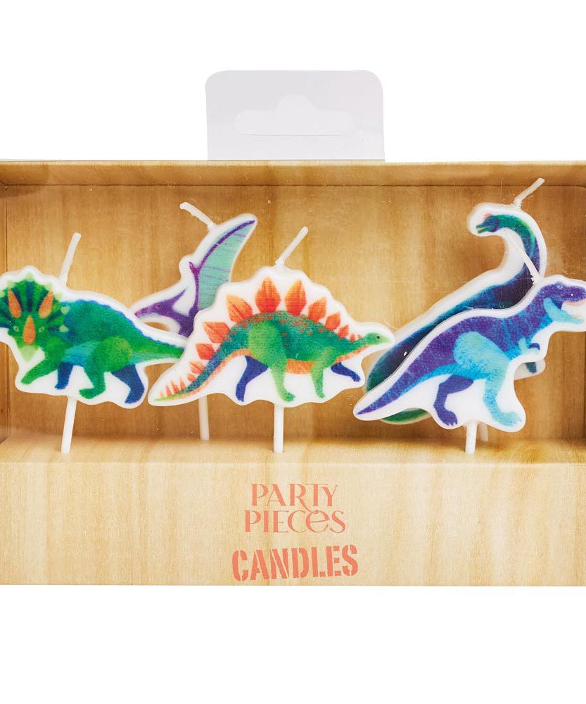 Party Pieces - Kaşif Dino 5&apos;li Parti Mumu-Dinossi