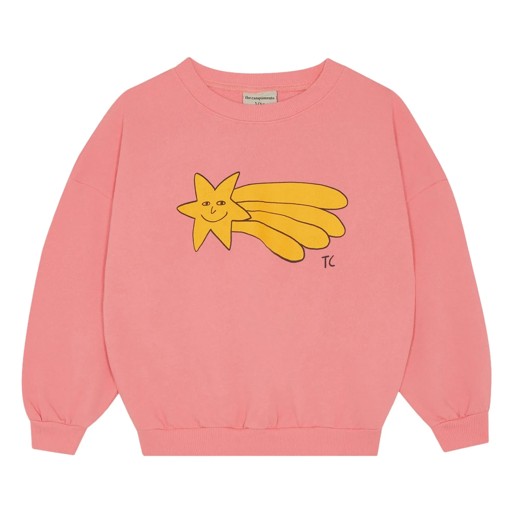 The Campamento - Etoile Filante Oversized Organic Cotton Sweatshirt | Baby Pink