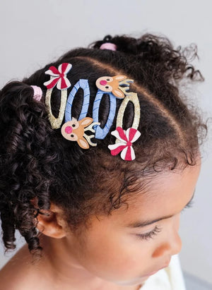 Mimi & Lula - 4'lü Rudolph saç tokası seti | Altın