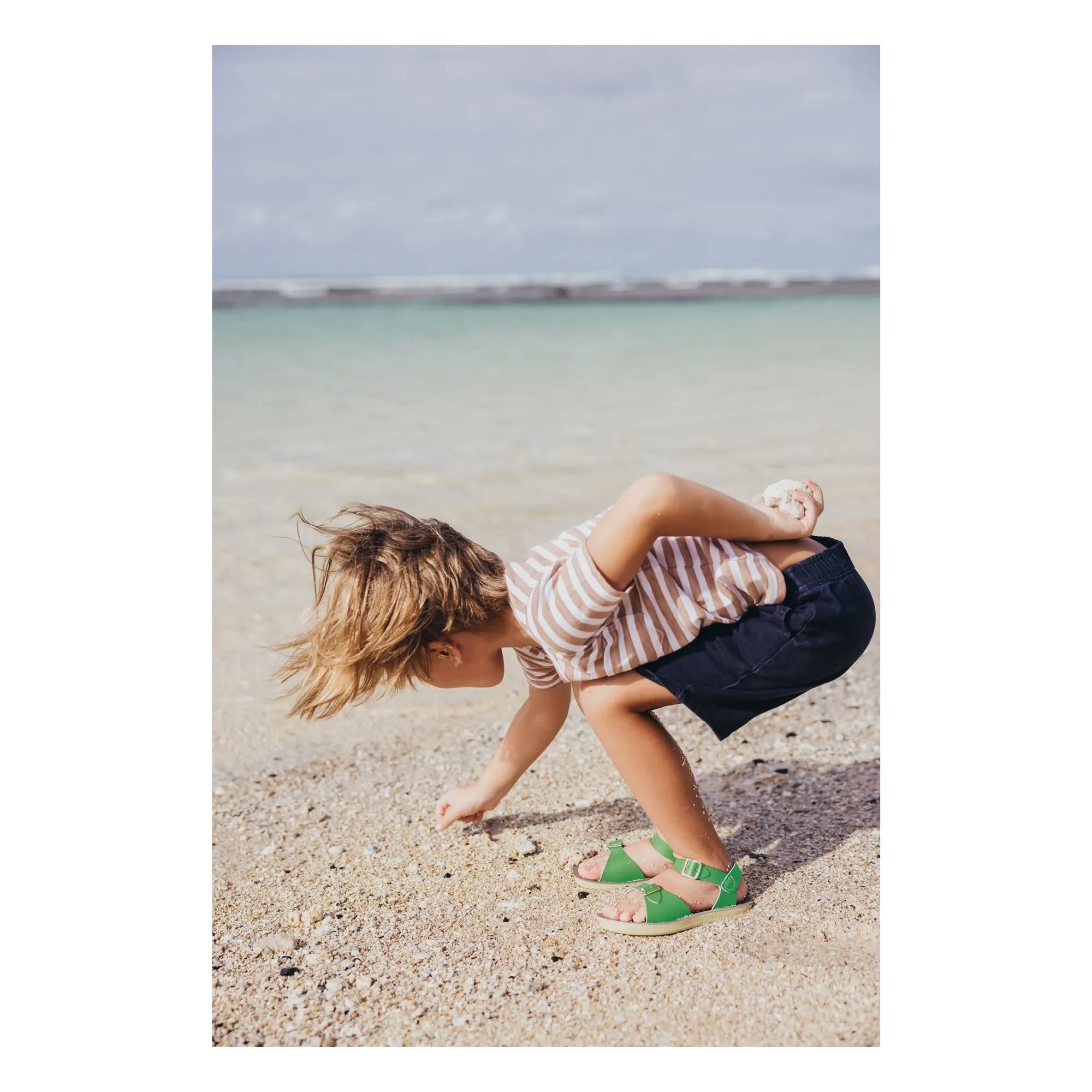 Salt-Water - Waterproof Surfer Leather Sandals | Meadow Green