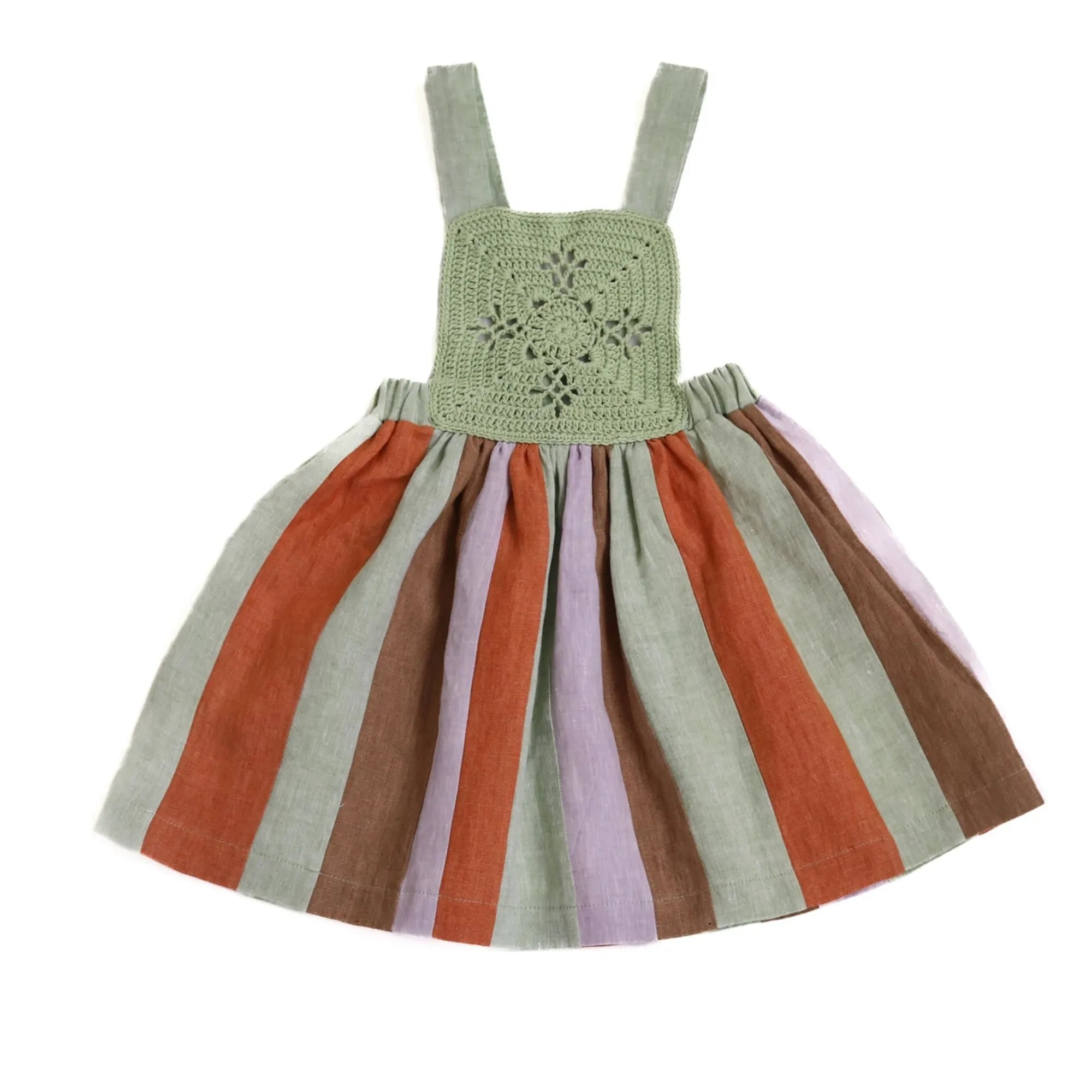 Kalinka - Santana Linen Apron Dress | Aqua Green
