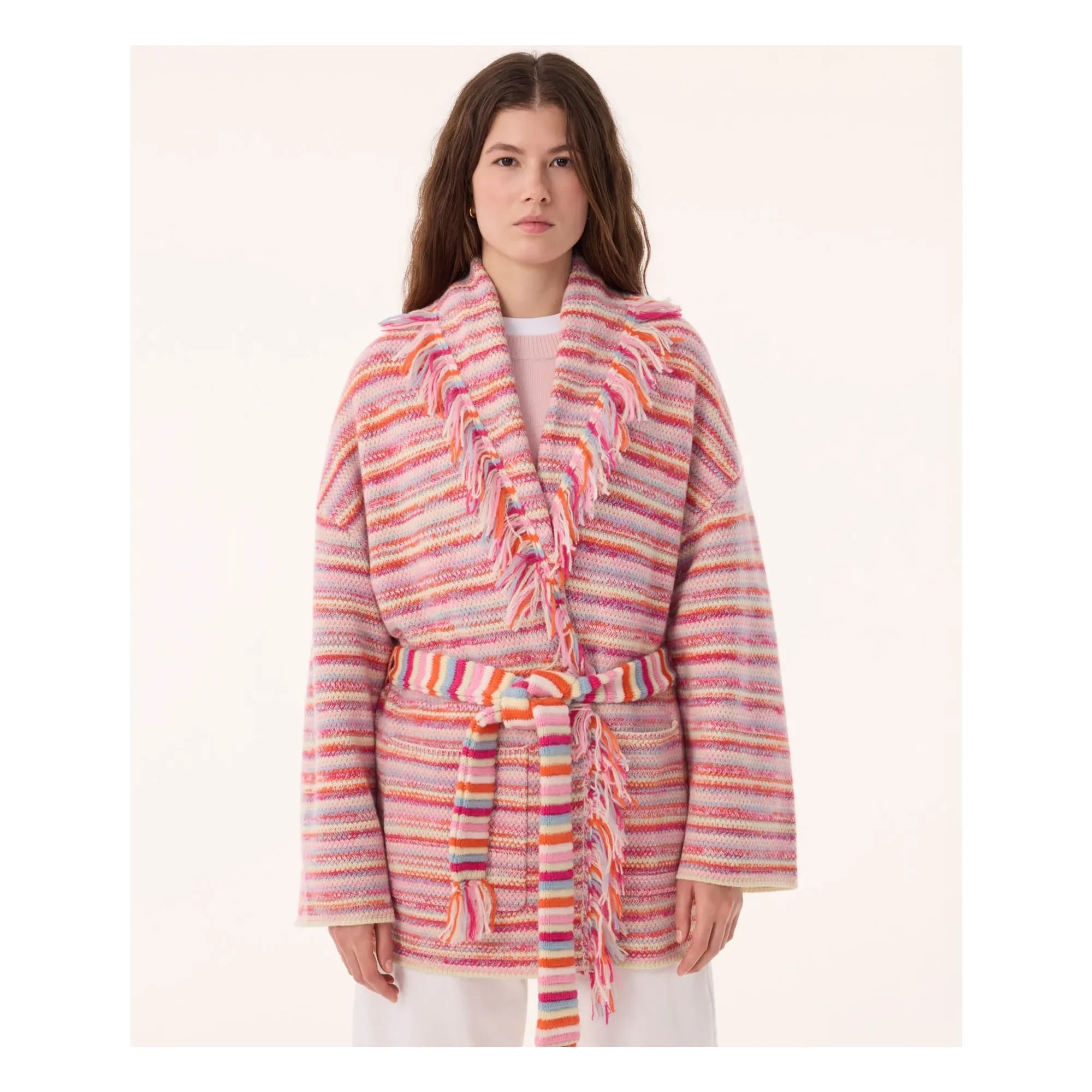 Kujten - Zaina Cashmere Cardigan | Sunset