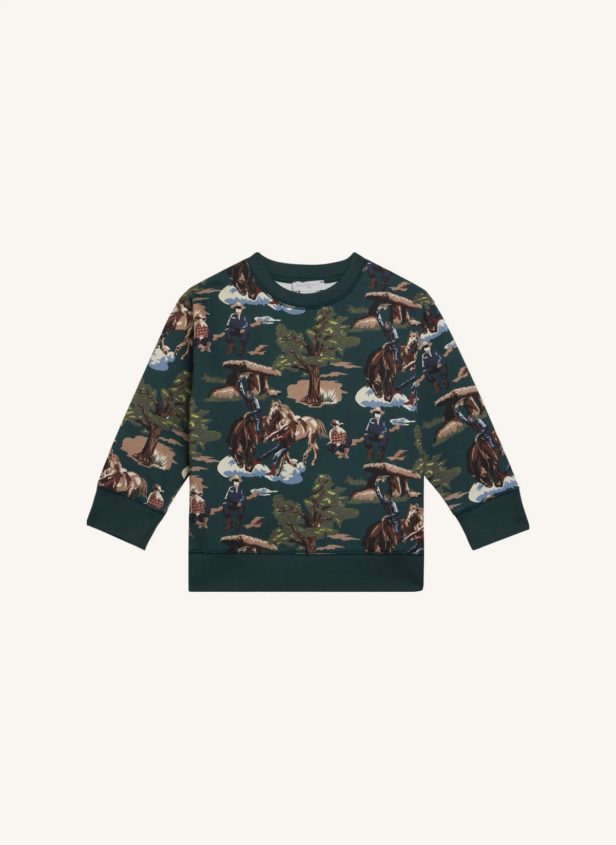 Stella McCartney Kids - Kovboy sweatshirt | Koyu yeşil