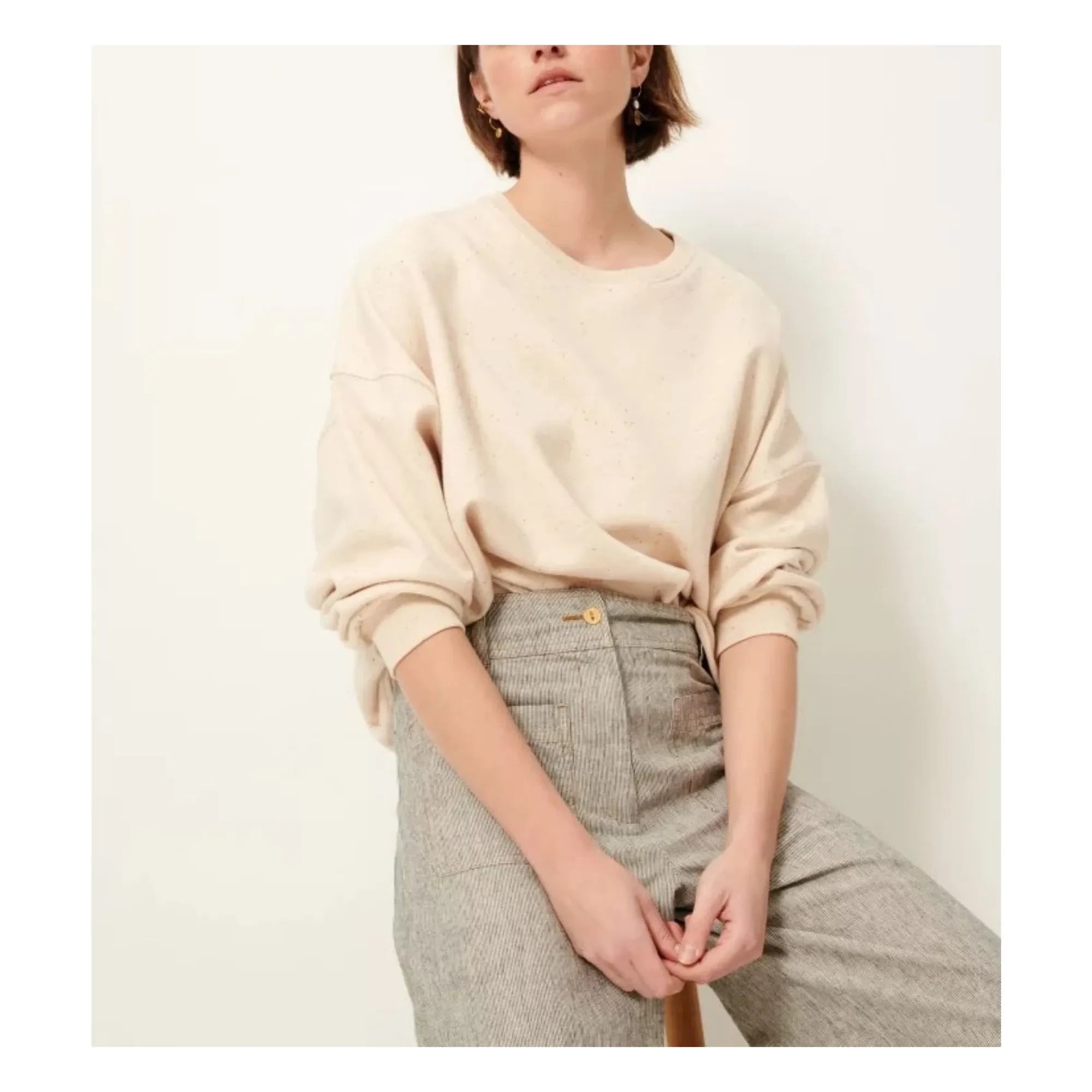 Sessùn - Oversized Chebbi Sweatshirt | Ecru