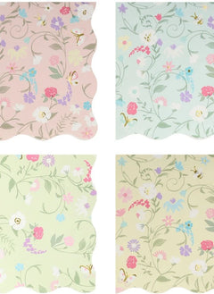 Meri Meri - Ladurée small floral patterned paper napkins - 16-piece set