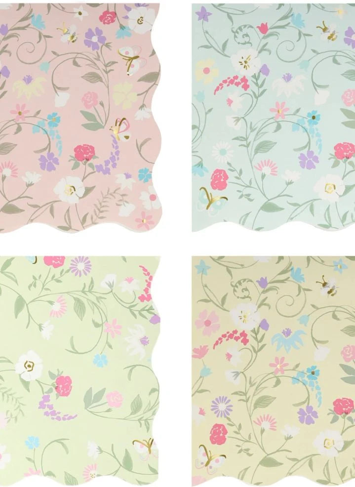 Meri Meri - Ladurée small floral patterned paper napkins - 16-piece set