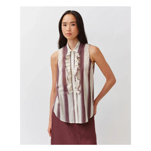 Diega - Cheka Striped Shirt | Ecru