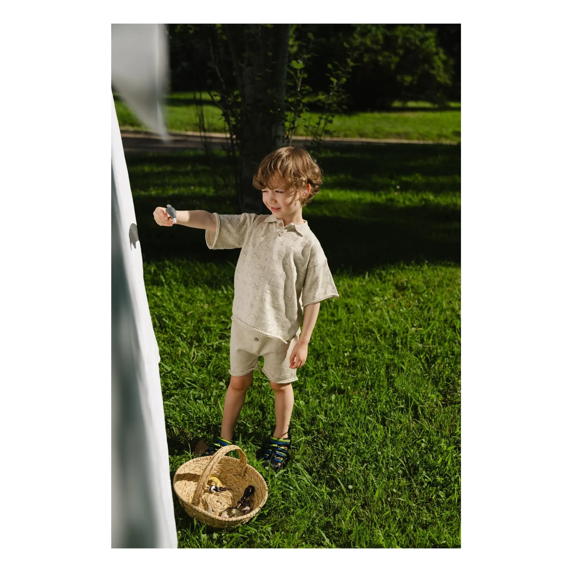 Bayiri - Little Fish organic cotton shorts | Gray