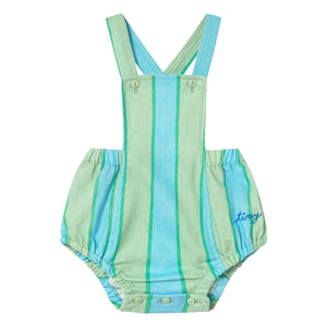 Tinycottons - Linen Striped Jumpsuit | Green