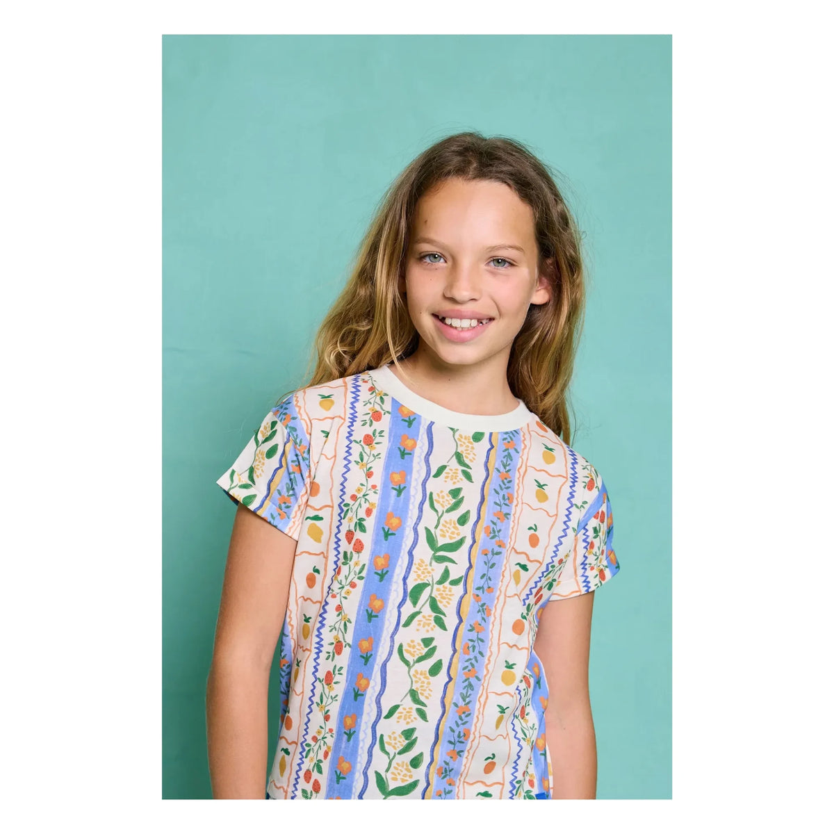 Favorite People - Floral Amalfi T-Shirt | Blue