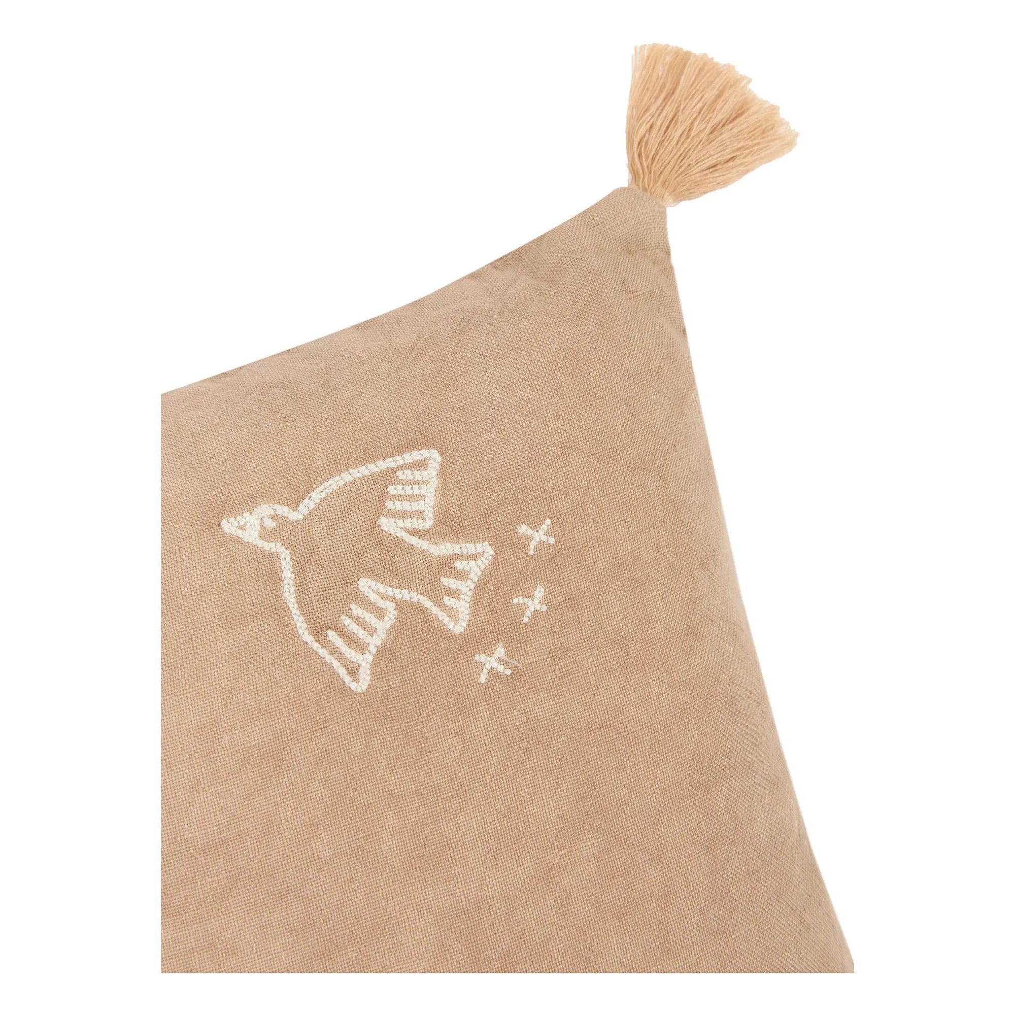 Nobodinoz - Fringed Pillow - Lin Français | Sesame