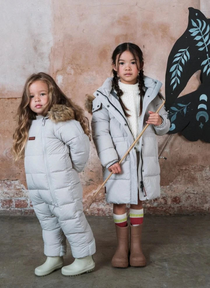 Töastie - Waterproof Faux Fur Hooded Cloud Jacket Made from Recycled Fibers | Blanc/Écru