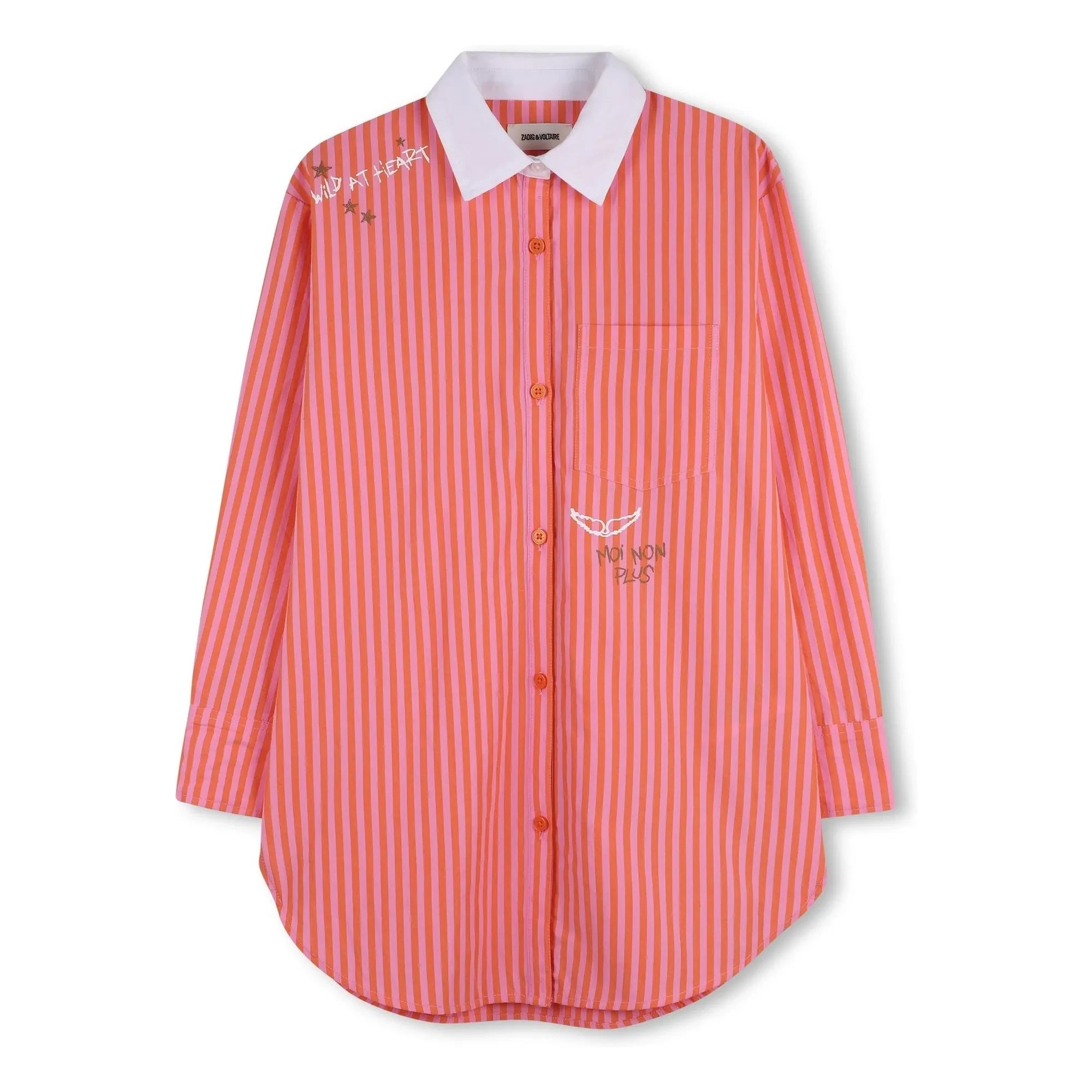 Zadig & Voltaire - Striped Shirt Dress | Pink