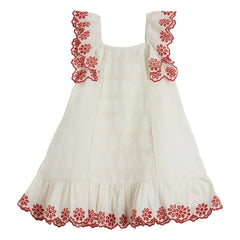 Stella McCartney Kids - İşlemeli elbise | Fildişi