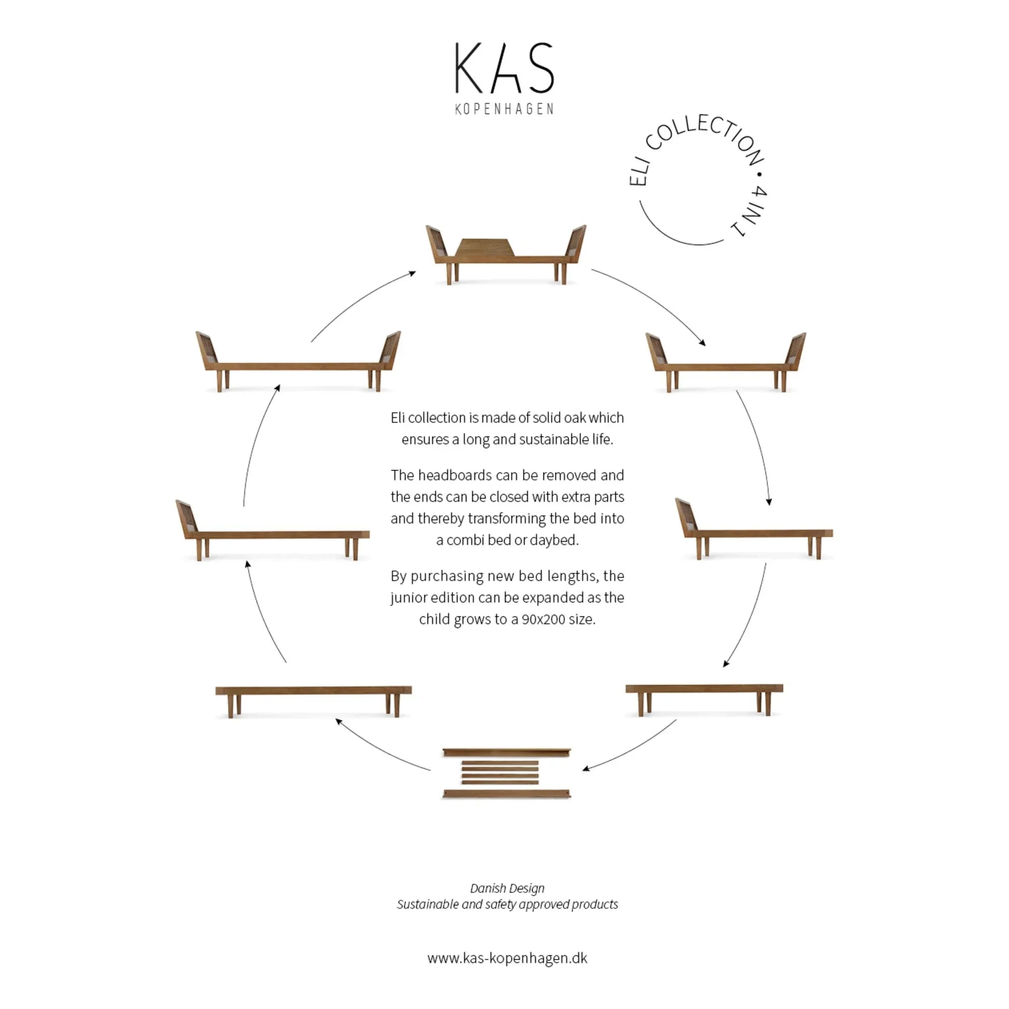 KAS Copenhagen - Eli Convertible Crib | Smoked Oak
