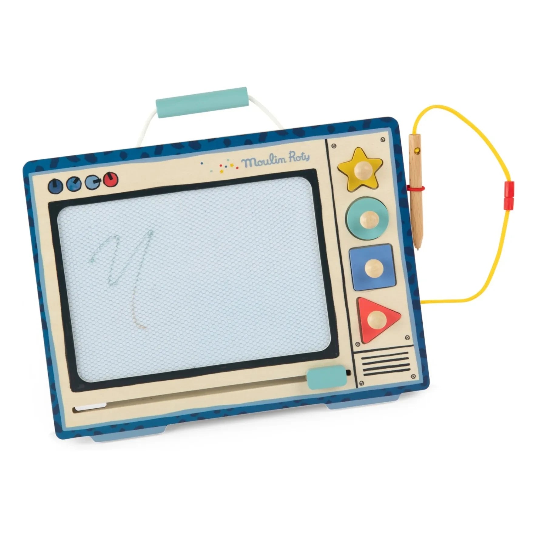 Moulin Roty - Puce & Pilou Magnetic Drawing Board | Blue