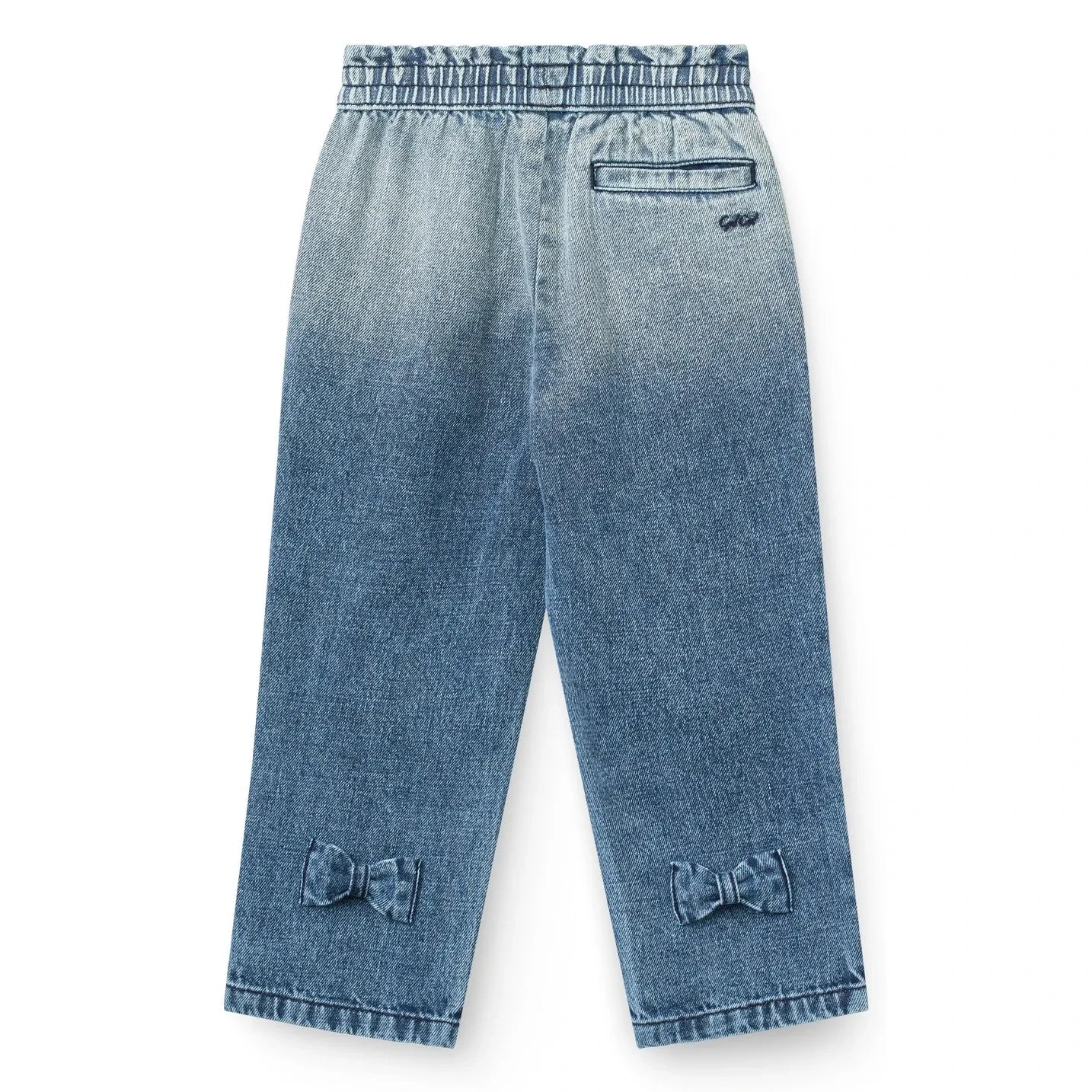 Copenhagen Colors - Organic Cotton Bow-Detail Jean Block Spray | Blue