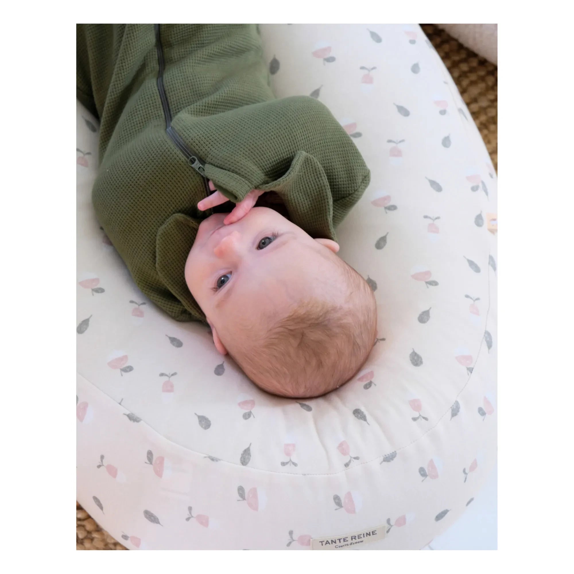 Tante Reine - Organic Cotton Swaddle Sleep Suit | Khaki
