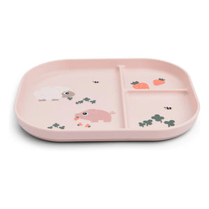 Done by Deer - Tiny Farm Sectioned Plate | Pink